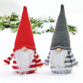 Knit Pixie Striped Clothes Gnome