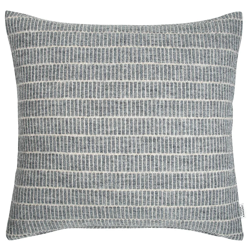 Textured gray Wool pillow on a white background