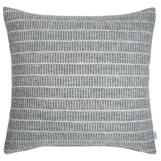 Textured gray Wool pillow on a white background