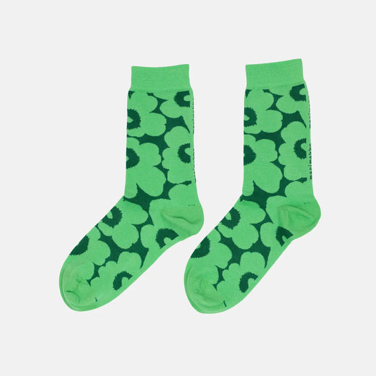 Marimekko Linjaus Unikko Socks Green