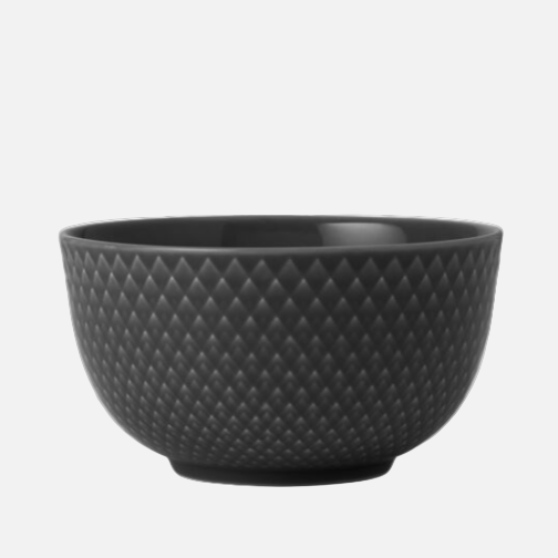 Slate Grey textured bowl on a white background