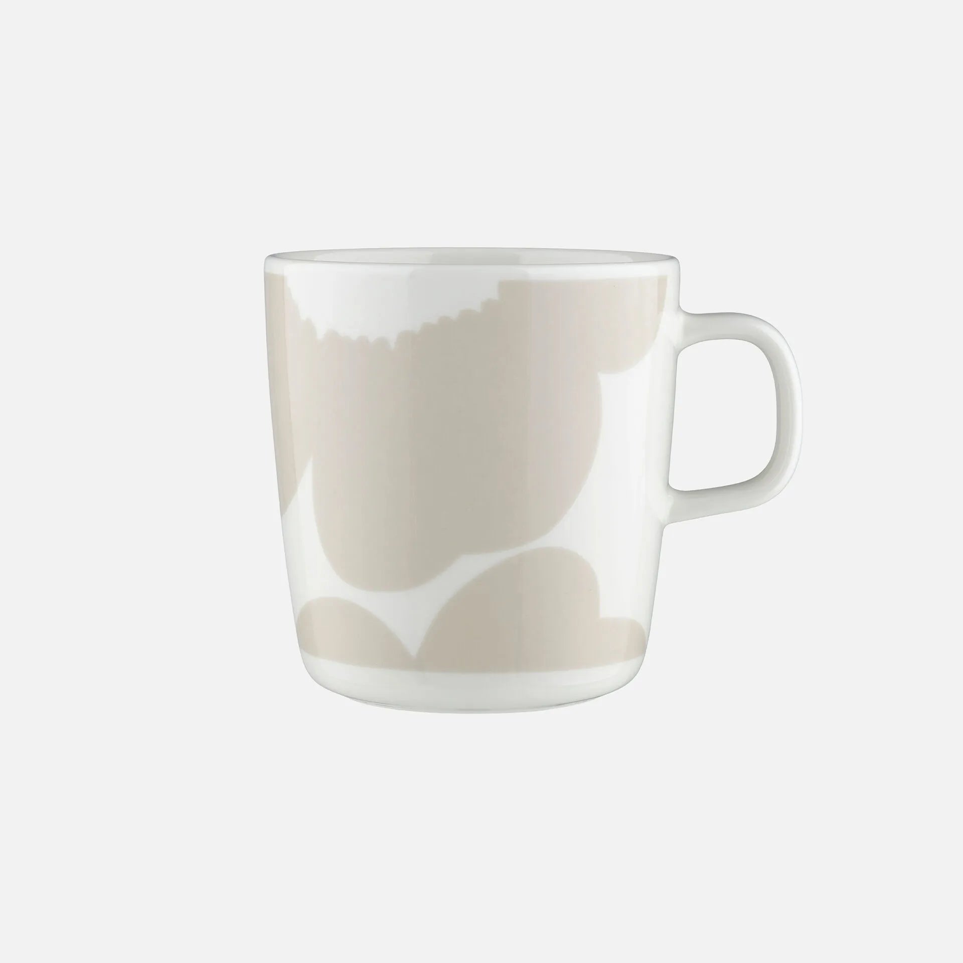 Marimekko Iso Unikko Mug, white stoneware with straw design