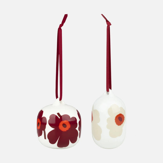 Marimekko Unikko Collectible Ornament Set of 2