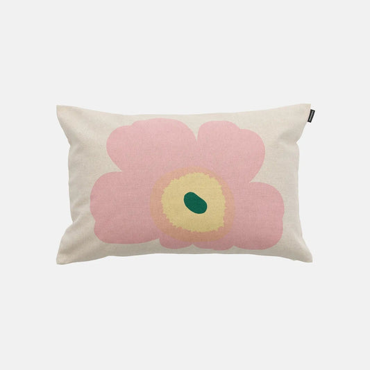 Marimekko Unikko Cushion Cover - Pink, light yellow, green