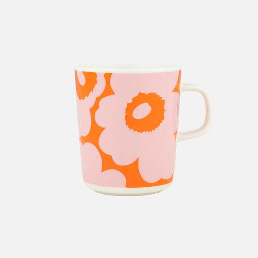 Marimekko Unikko Mug orange and pink