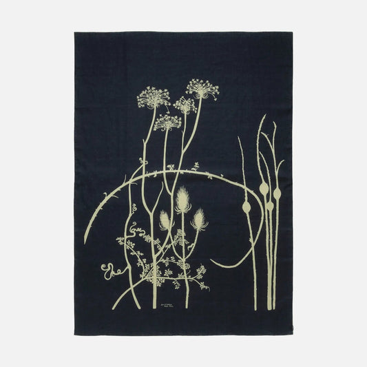 Marimekko linen fabric with vuoren kasvit art design 