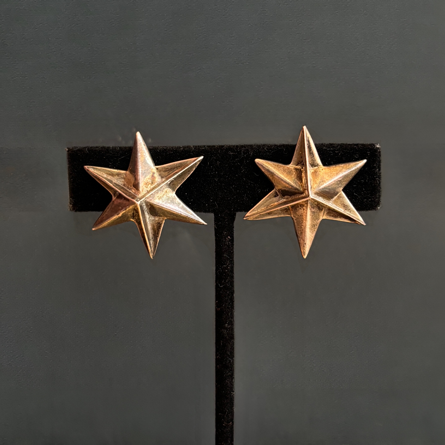 Vintage William Spratling Mexican Silver Star Screw Back Earrings