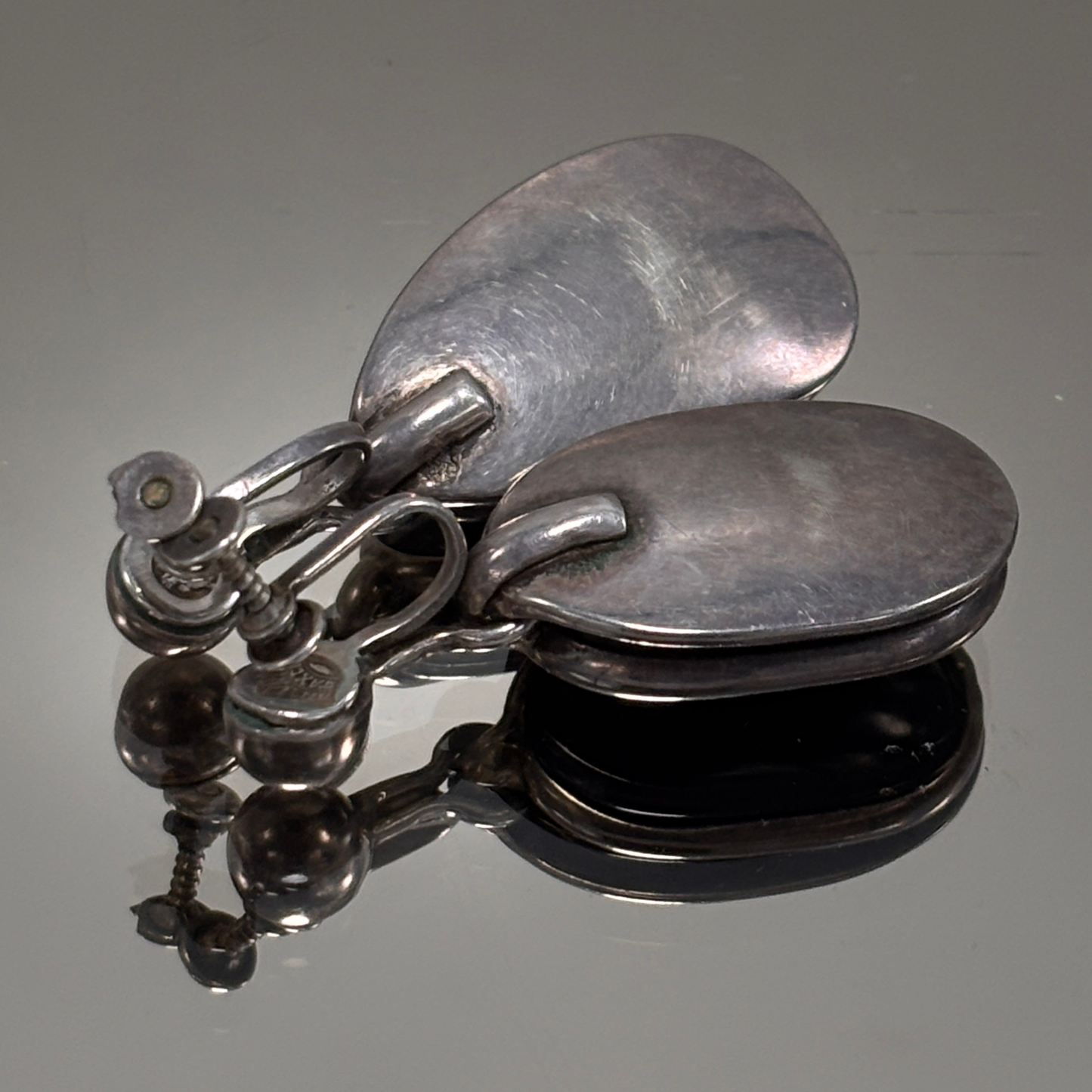 Vintage Antonio Pineda Taxco Silver Amethyst Drop Earrings