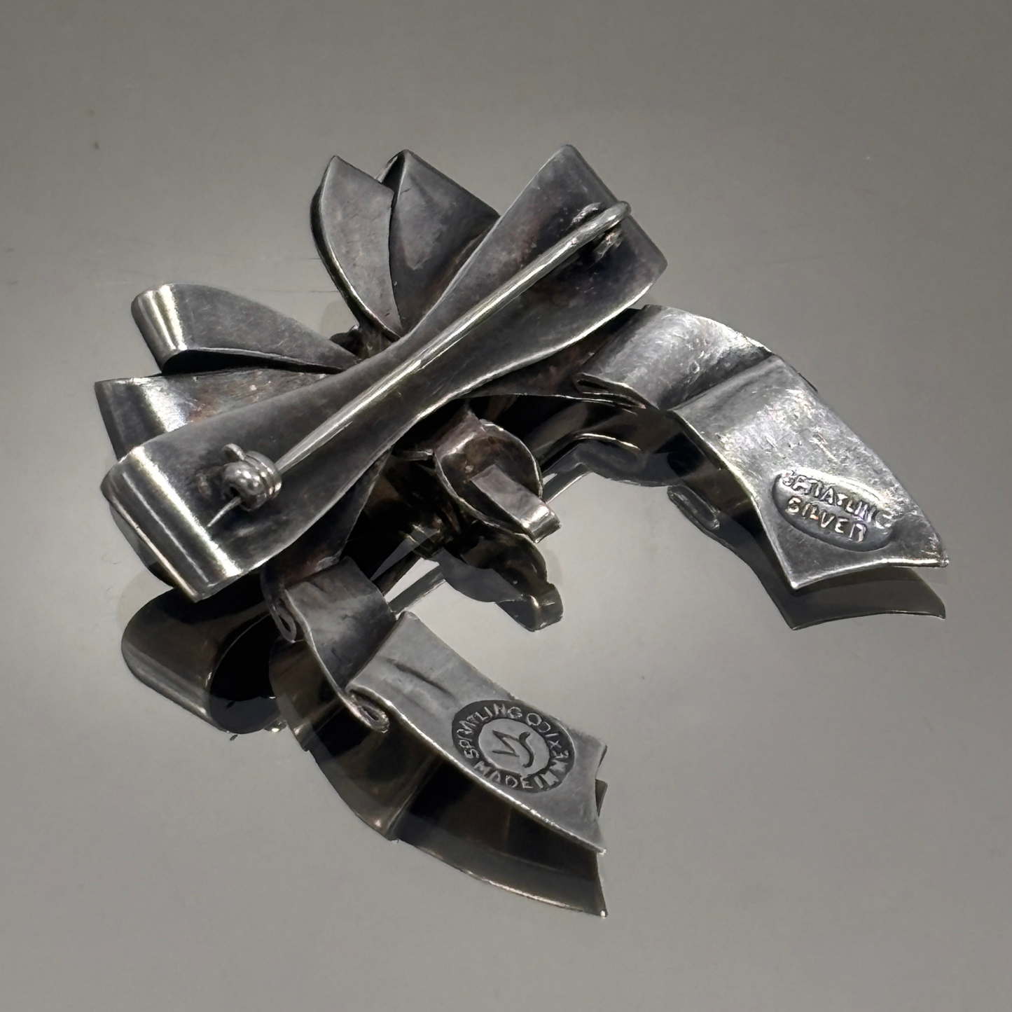 Vintage William Spratling Mexican Silver Bow Brooch