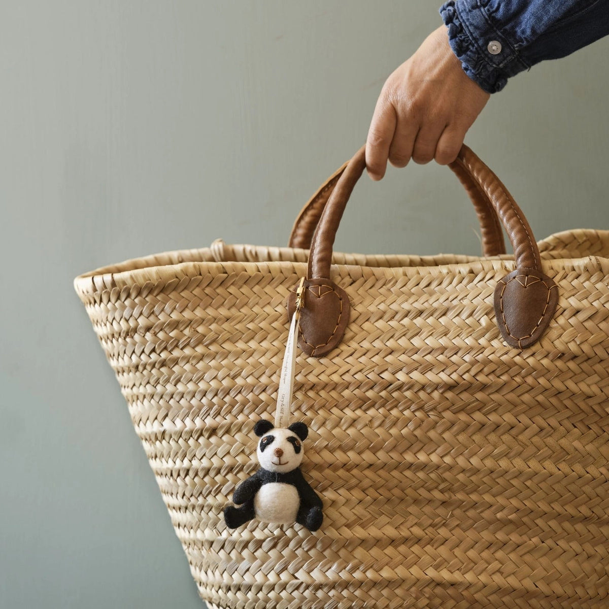 Gry and Sif Felt Panda Bag Charm