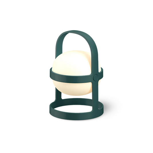 Rosendahl Soft Spot Solar Lamp in Foreset Green illuminated