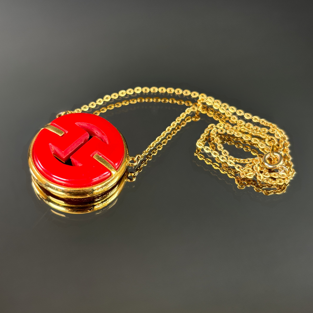 Vintage Givenchy Red & Gold Necklace