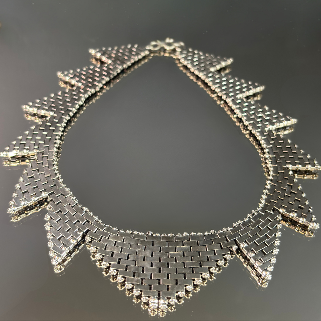 Vintage Jakob Bengel Brickwork Collar Necklace