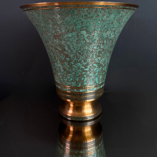 Vintage Carl Sorensen Bronze Verdigris Vase