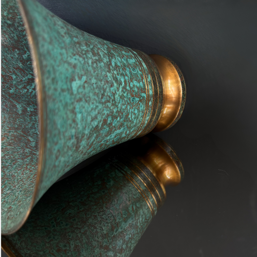 Vintage Carl Sorensen Bronze Verdigris Vase