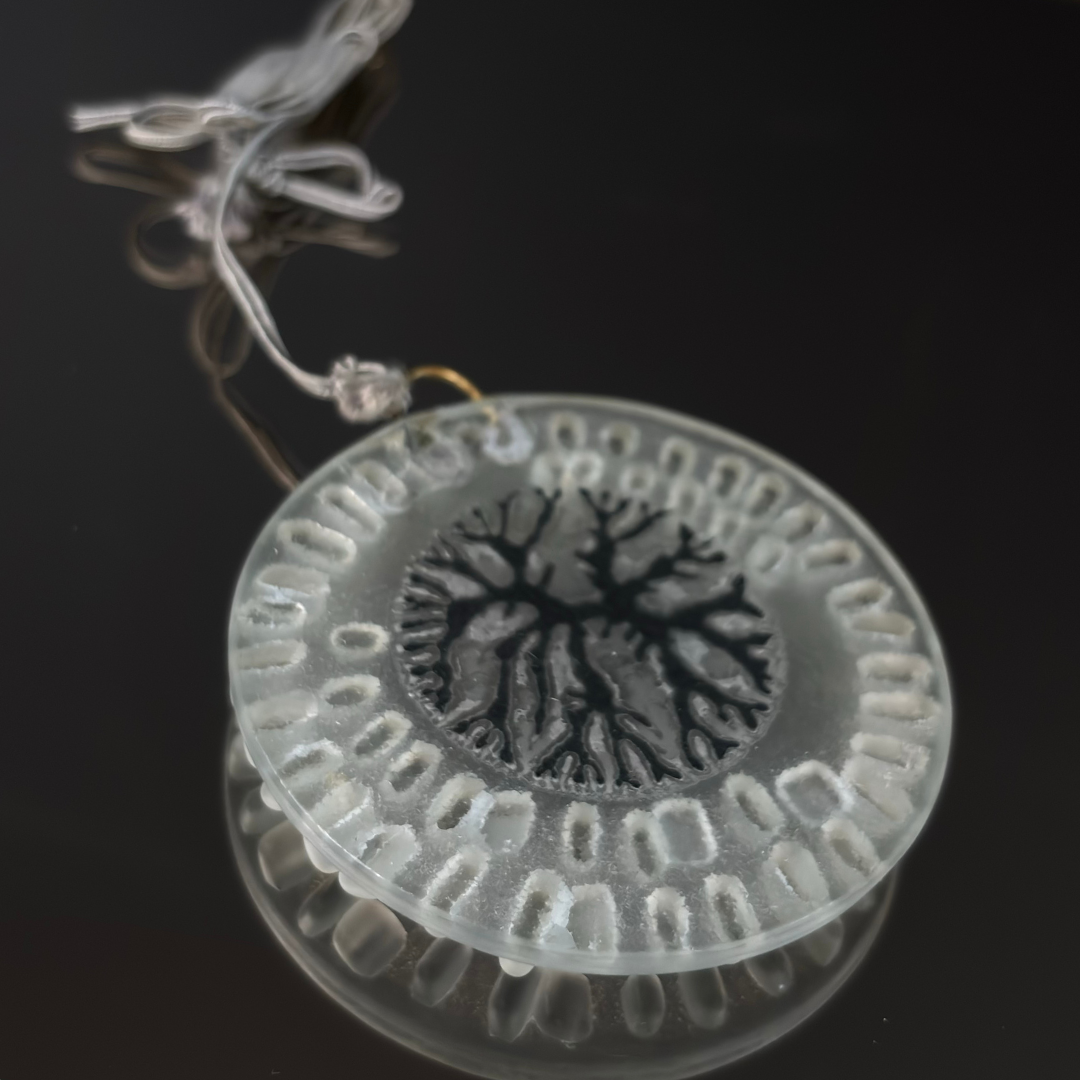 Vintage Higgins Glass Mid-Century Tree Pendant