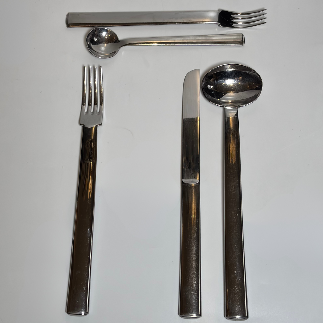 Alessi Rundes Modell Set of Two, 5-Piece Table Setting, Pre-Loved