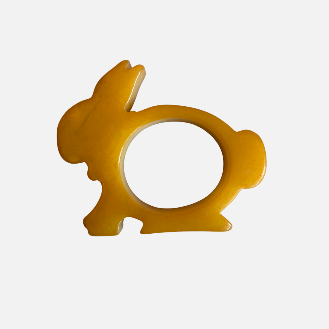 Vintage Catalin (Bakelite) Bunny Napkin Ring