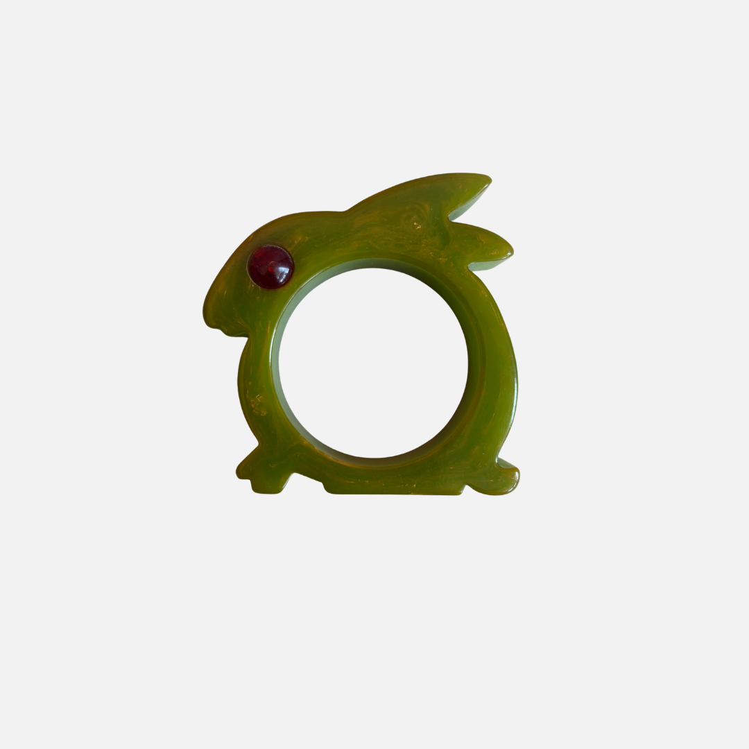 Vintage Catalin (Bakelite) Bunny Napkin Ring