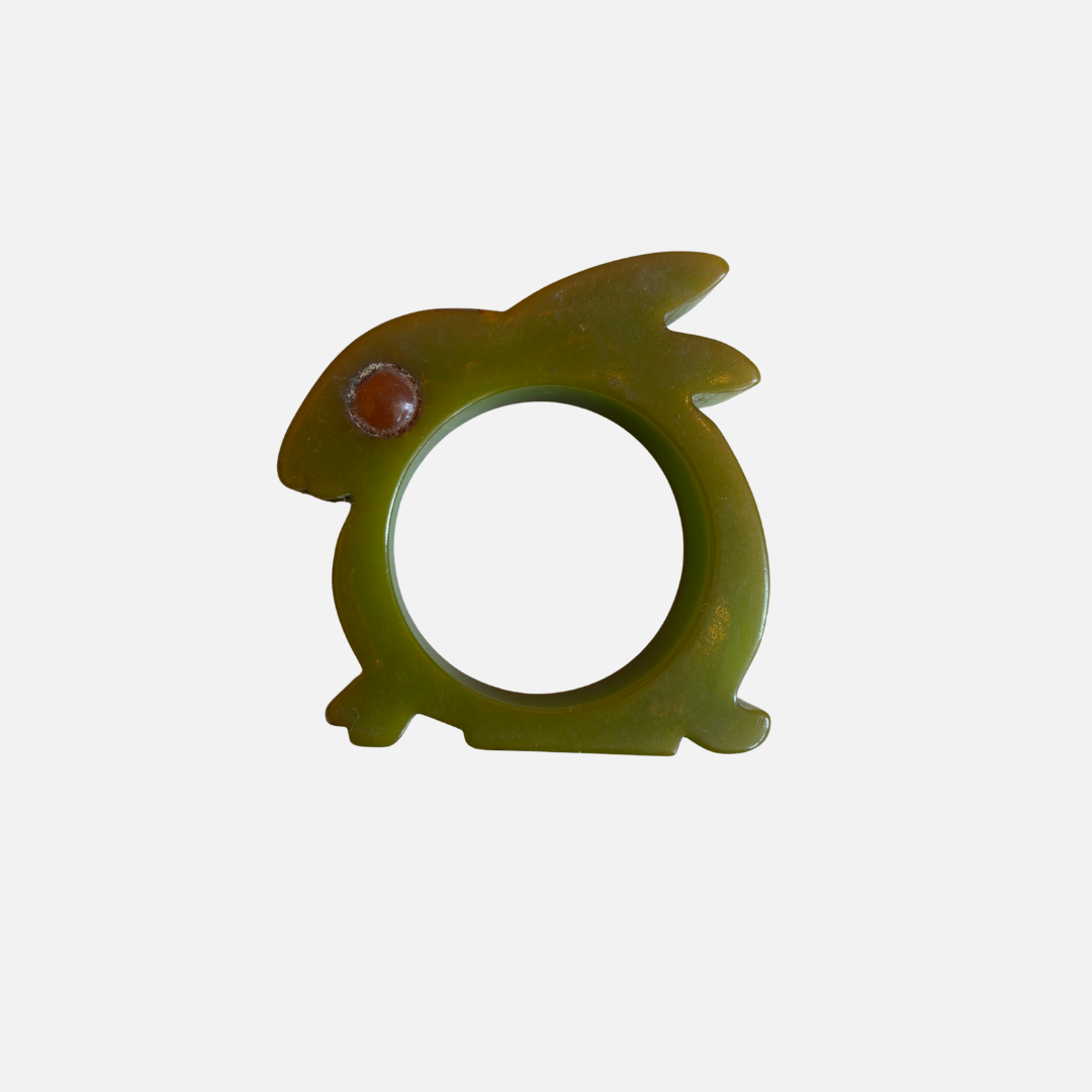 Vintage Catalin (Bakelite) Bunny Napkin Ring