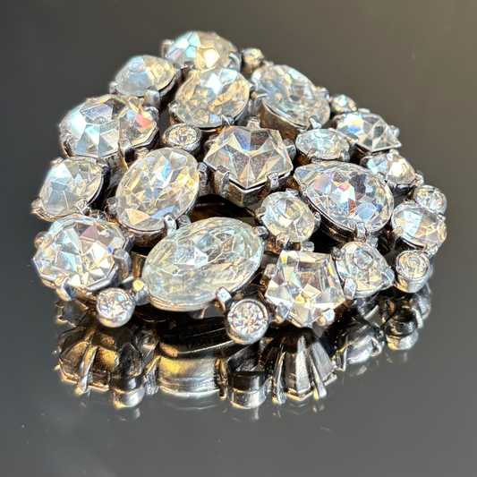 Vintage Eisenberg Originals Rhinestone Brooch Clip