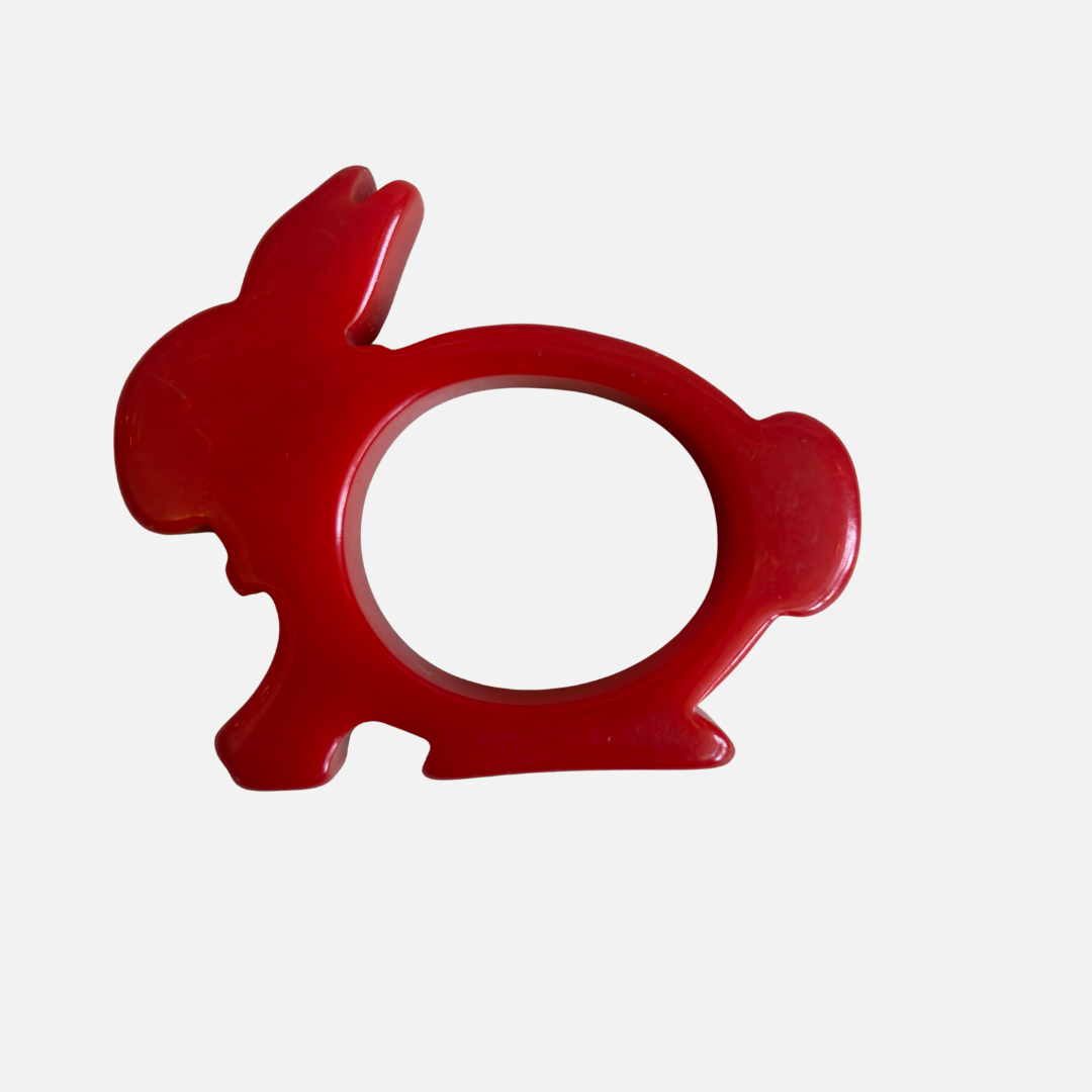 Vintage Catalin (Bakelite) Bunny Napkin Ring