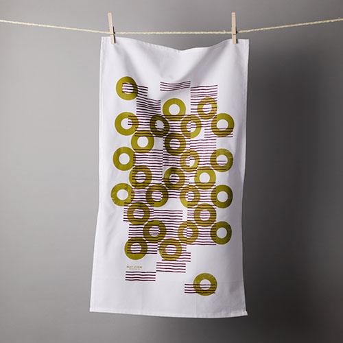 Bay View Printing Circles + Lines Tea Towel