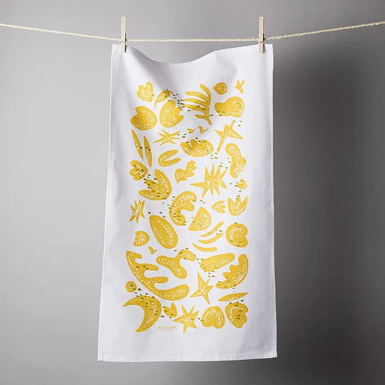 Bay View Printing Organic Shapes Tea Towel