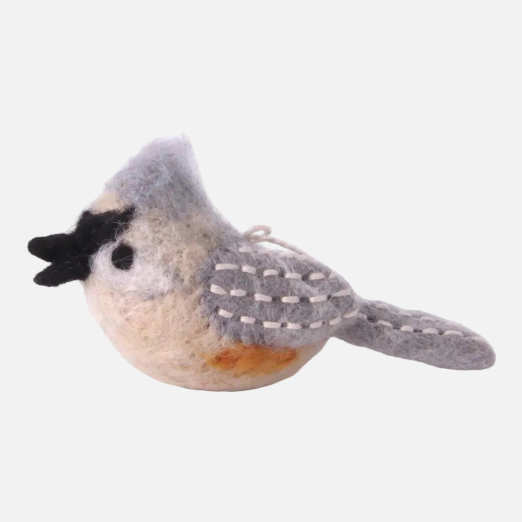Gry & Sif Felt Bird - Tufted Titmouse