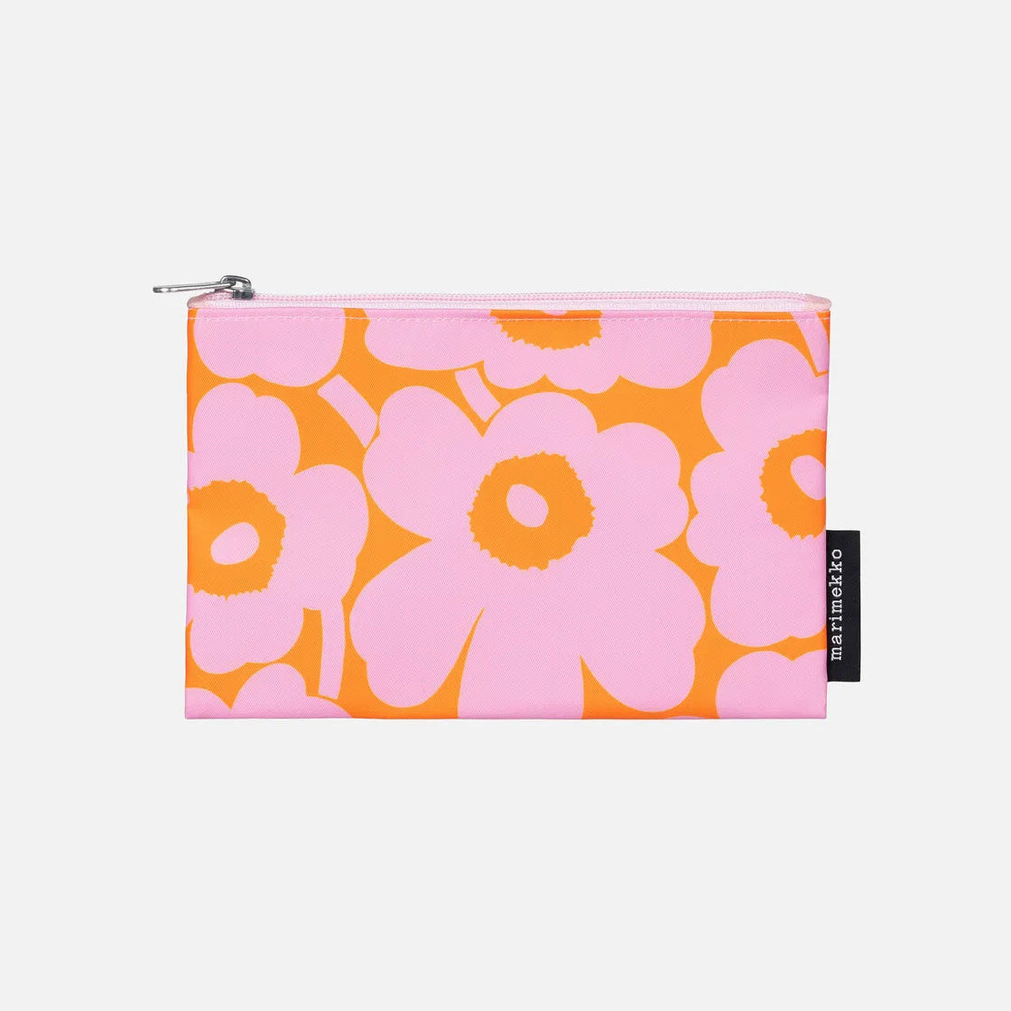 Marimekko Unikko Cosmetic Bag in orange and pink