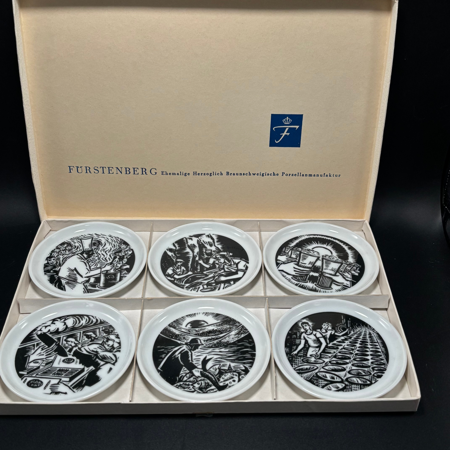 Vintage Furstenberg 100th Anniversary German Hospitality Union Plate Set