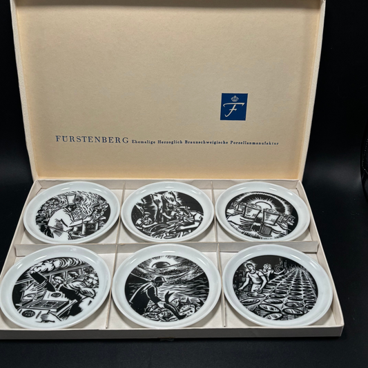 Vintage Furstenberg 100th Anniversary German Hospitality Union Plate Set