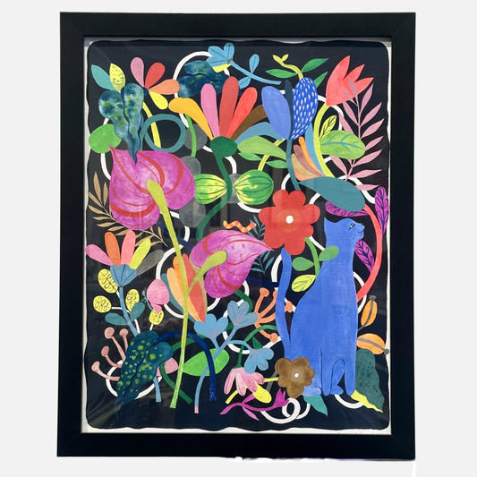 Original painting by Emma Daisy called Kitty Flowers