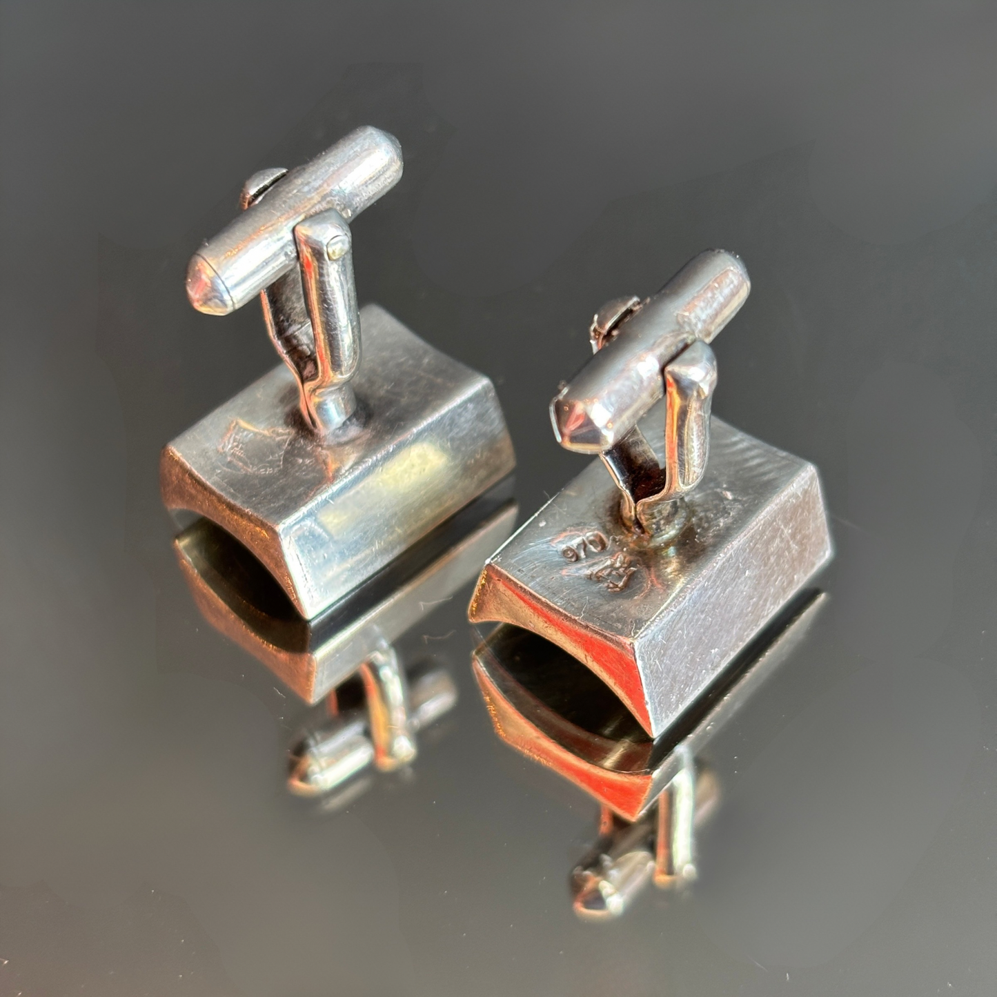 Vintage Antonio  Pineda Taxco Sterling Silver Cufflinks