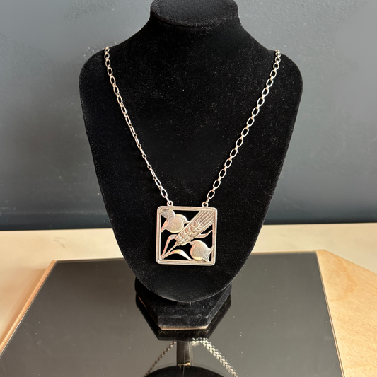 Vintage Georg Jensen Doves & Wheat Necklace