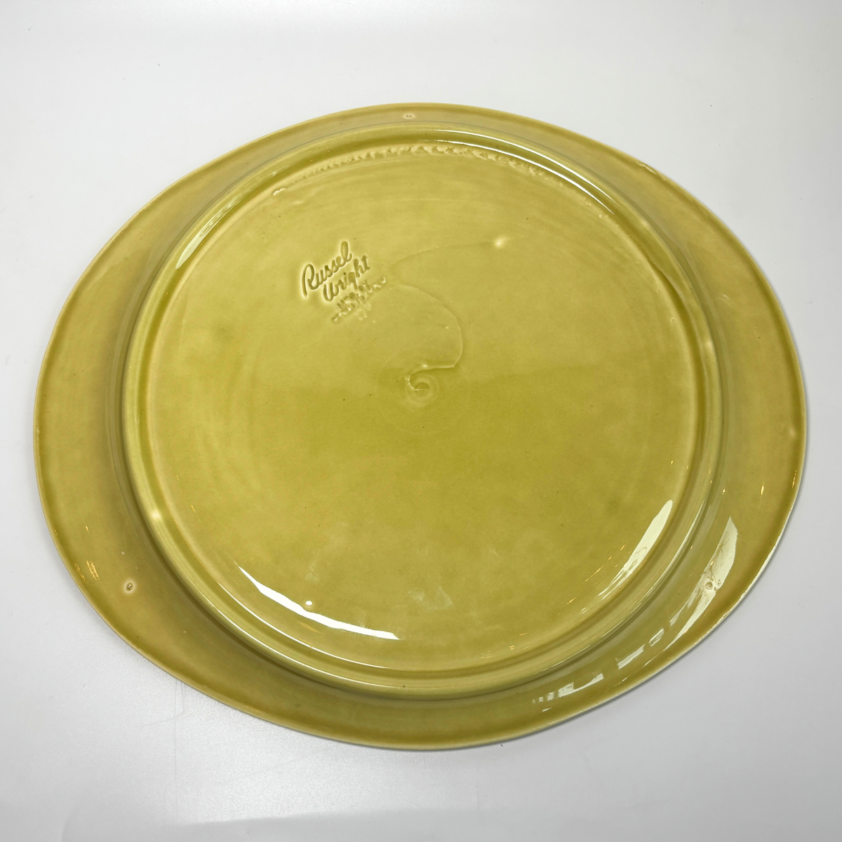 1940's Russel Wright Chartreuse Hostess Serving Plate