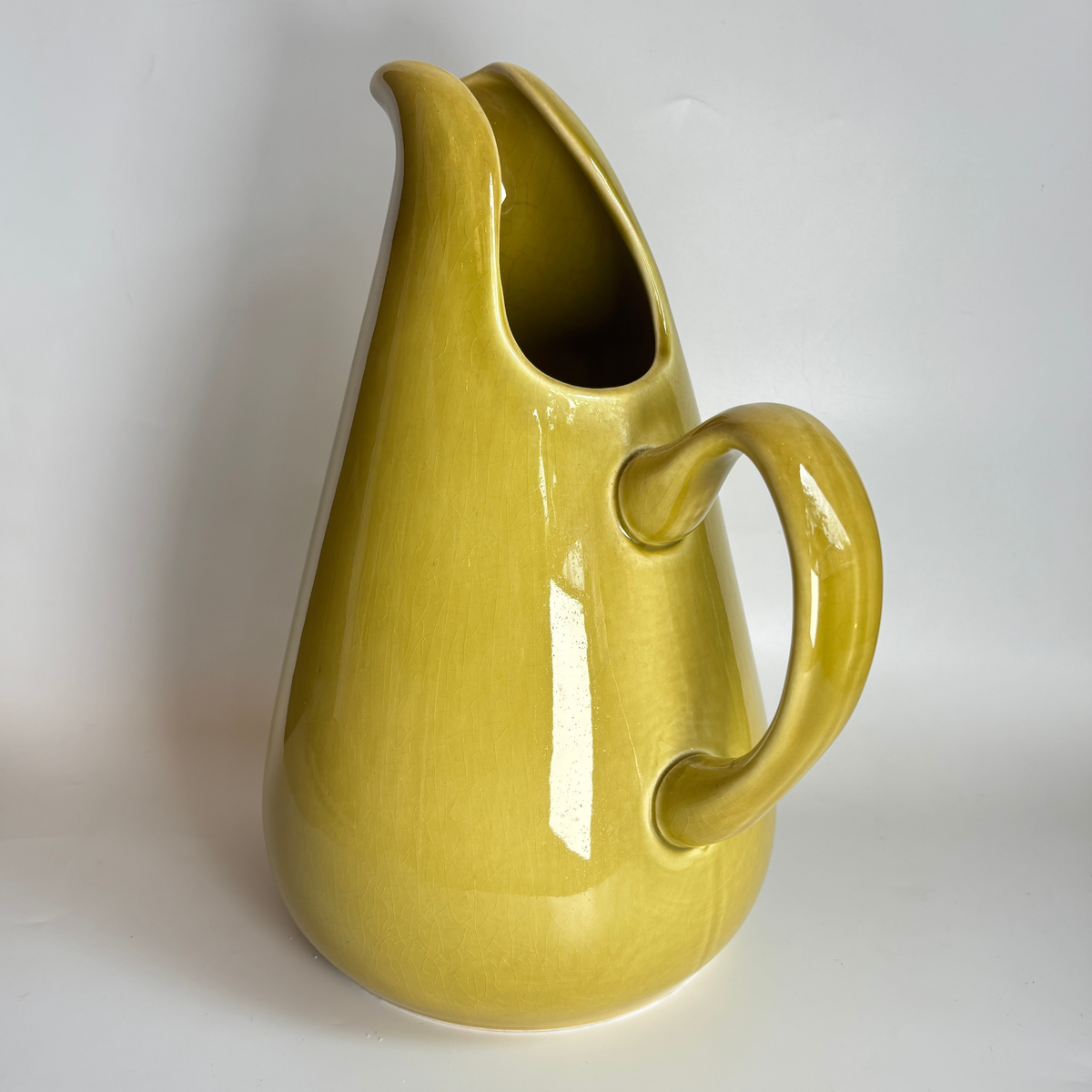 1940's Russel Wright Chartreuse Tall Water Pitcher