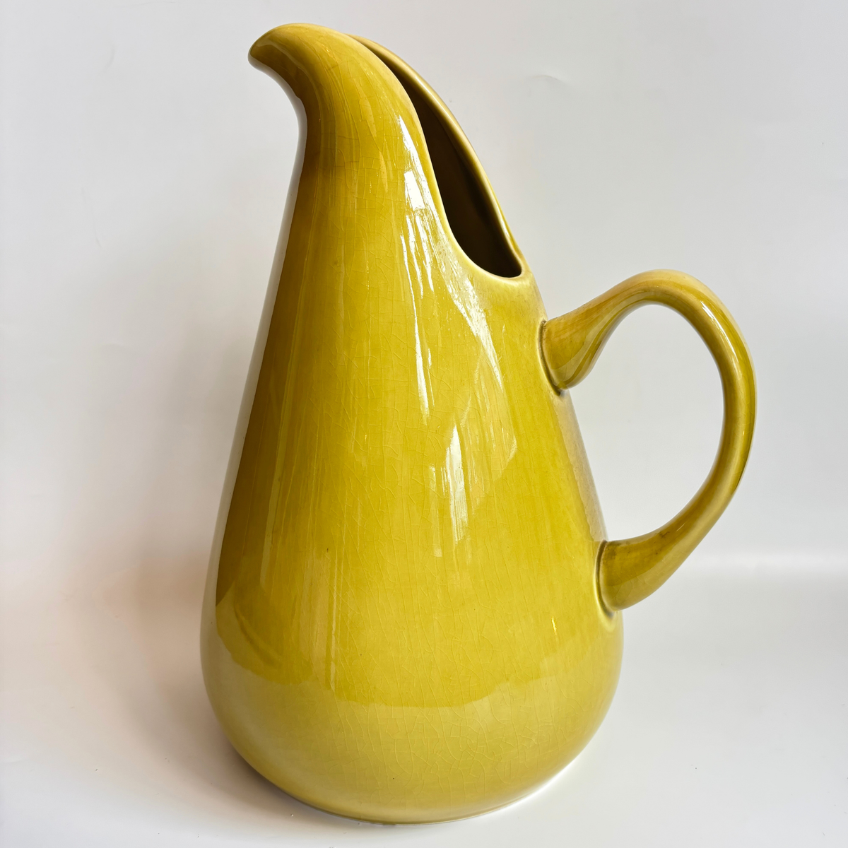 1940's Russel Wright Chartreuse Tall Water Pitcher