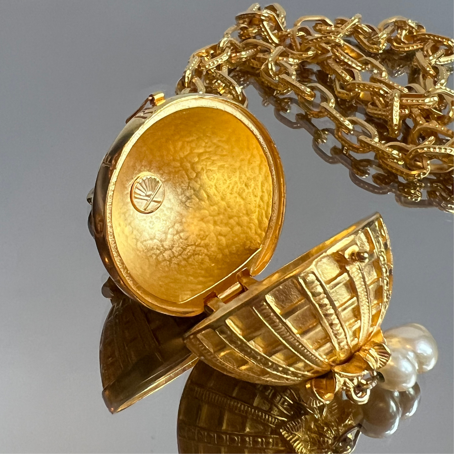 Vintage 1980s Karl Lagerfeld Globe Necklace