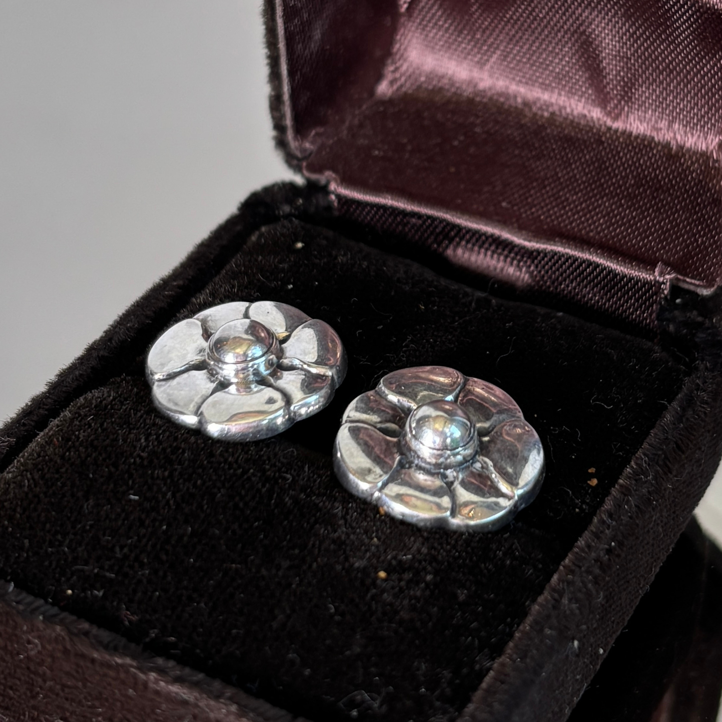Vintage Georg Jensen Flower Earrings