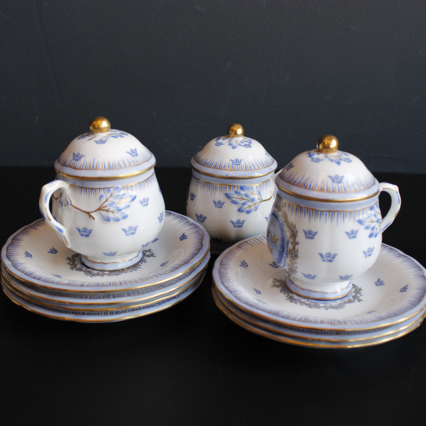 Vintage Rorstrand Gripsholm 3 Crowns Custard Set