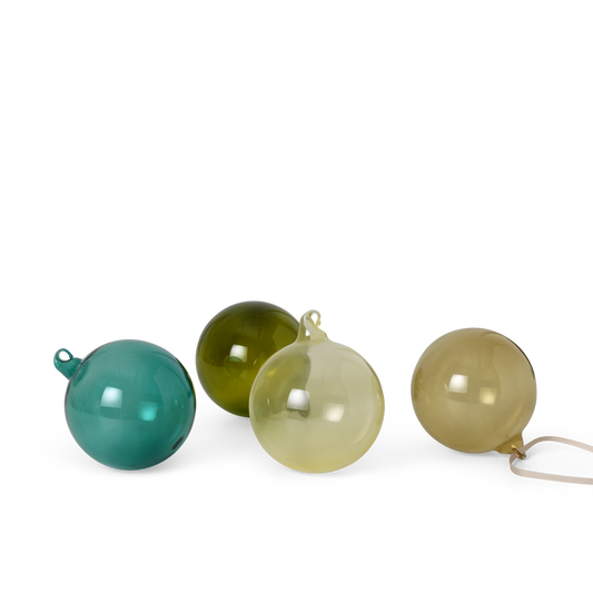 Ferm Living Glass Baubles, Large, set of 4