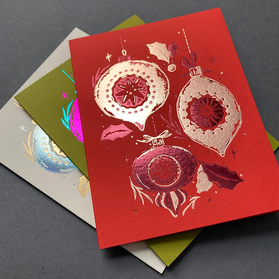 Bay View Printing Co Vintage Ornaments Boxed Card Set