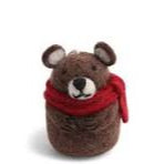 Gry & Sif Felt Bear with Scarf