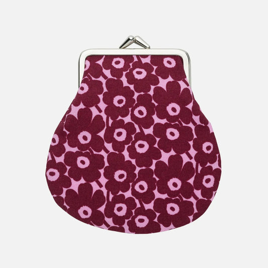 Burgundy and Fucshia Markimekko Coin purse