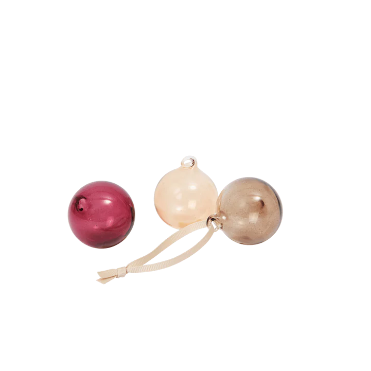 Ferm Living Glass Baubles - set of 3