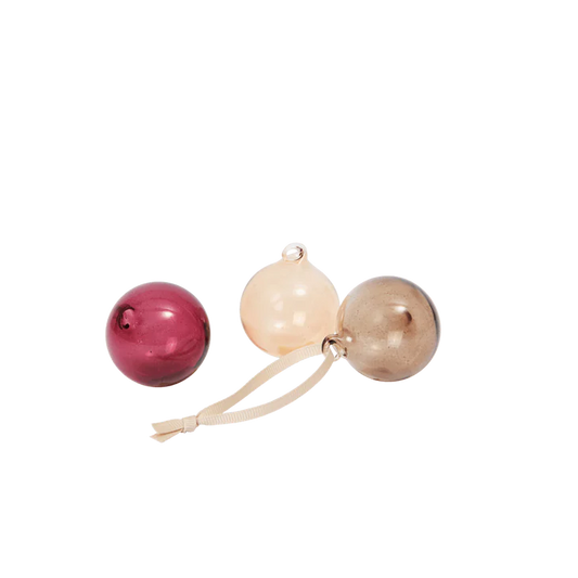 Ferm Living Glass Baubles - set of 3