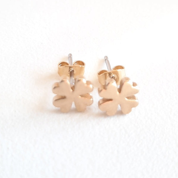 Permanent Baggage Small Brass Stud Earrings