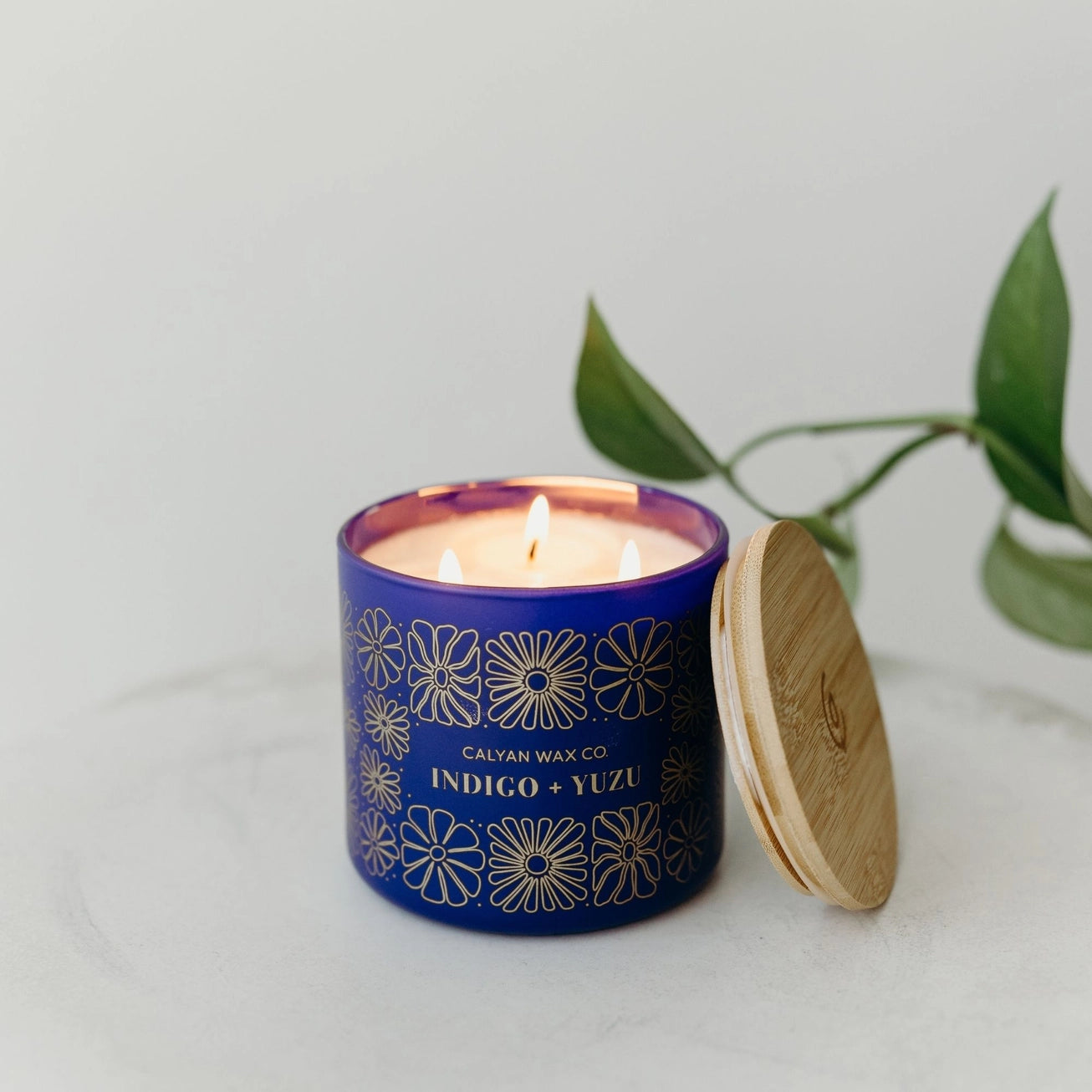 Calyan Wax Co. Indigo + Yuzu - 3 Wick Candle