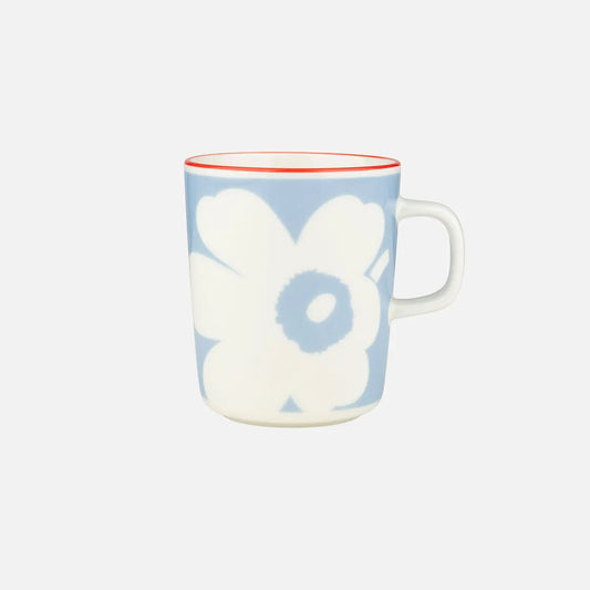 Marimekko Juhla Unikko Mug with orange hand painted rum